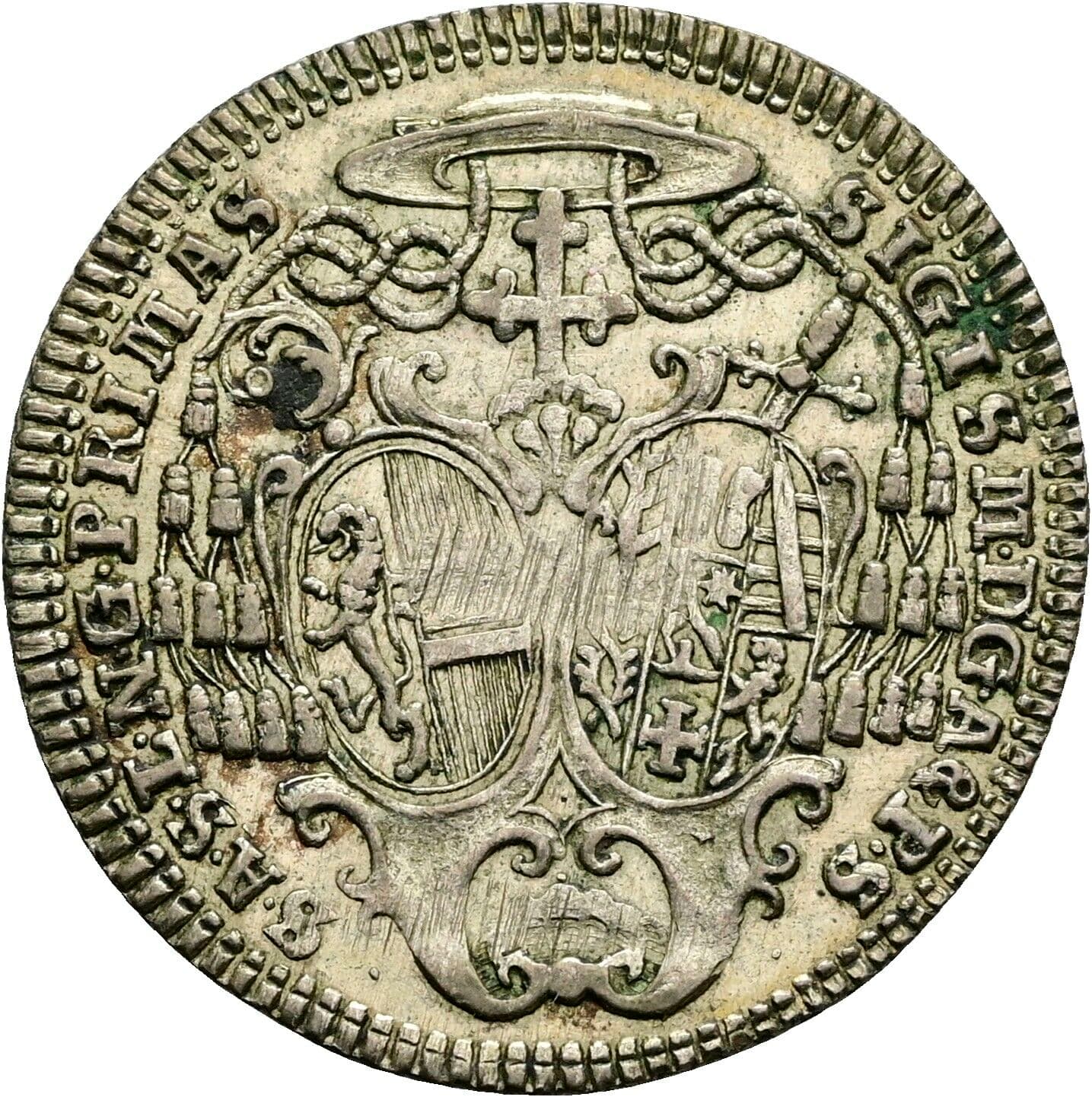 10 Kreuzer Sigismund III. Graf Schrattenbach 1753-1771 1754 – Rückseite