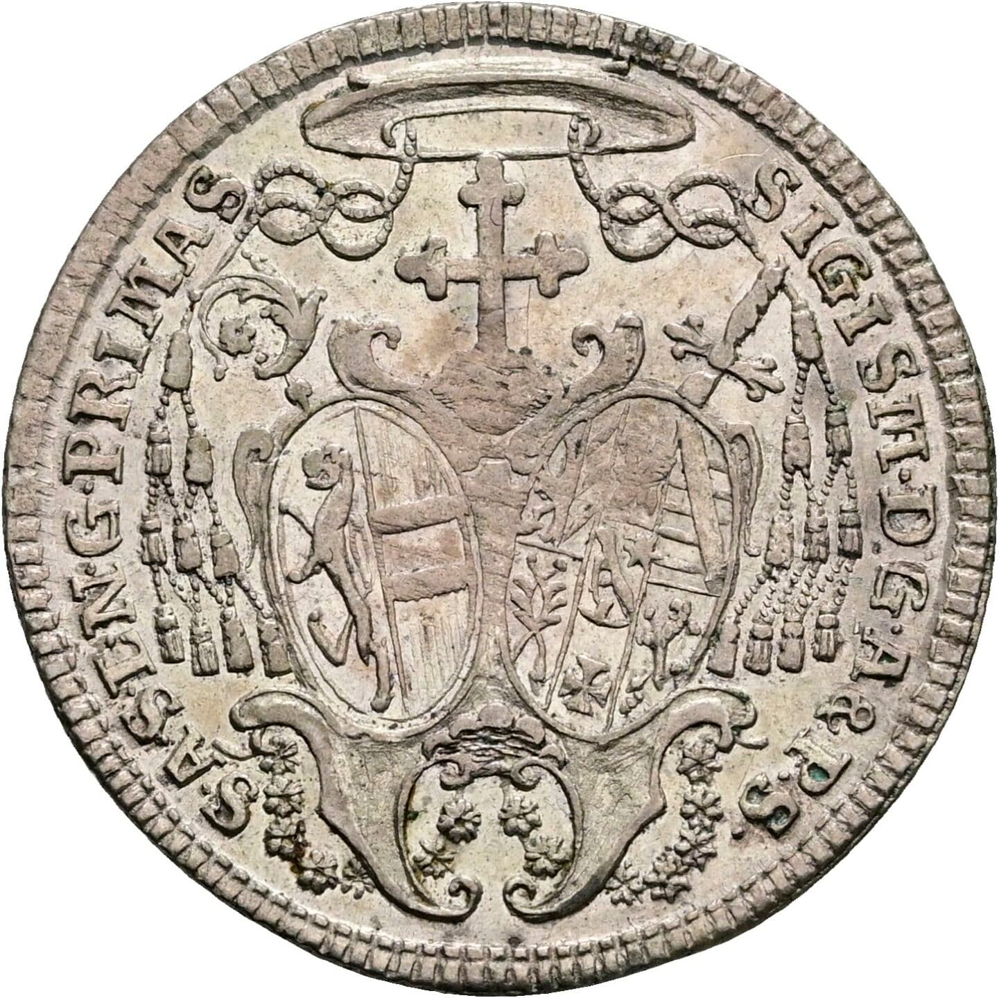 10 Kreuzer Sigismund III. Graf Schrattenbach 1753-1771 1758 – Rückseite