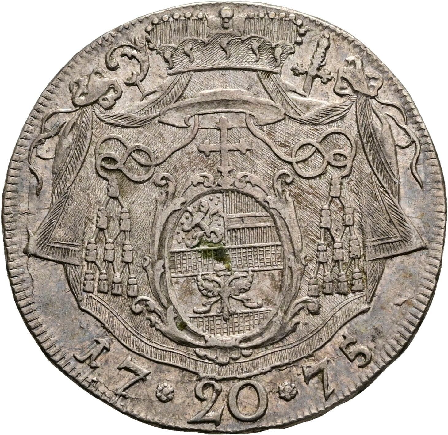 20 Kreuzer Hieronymus Graf Colloredo 1775 m – Rückseite