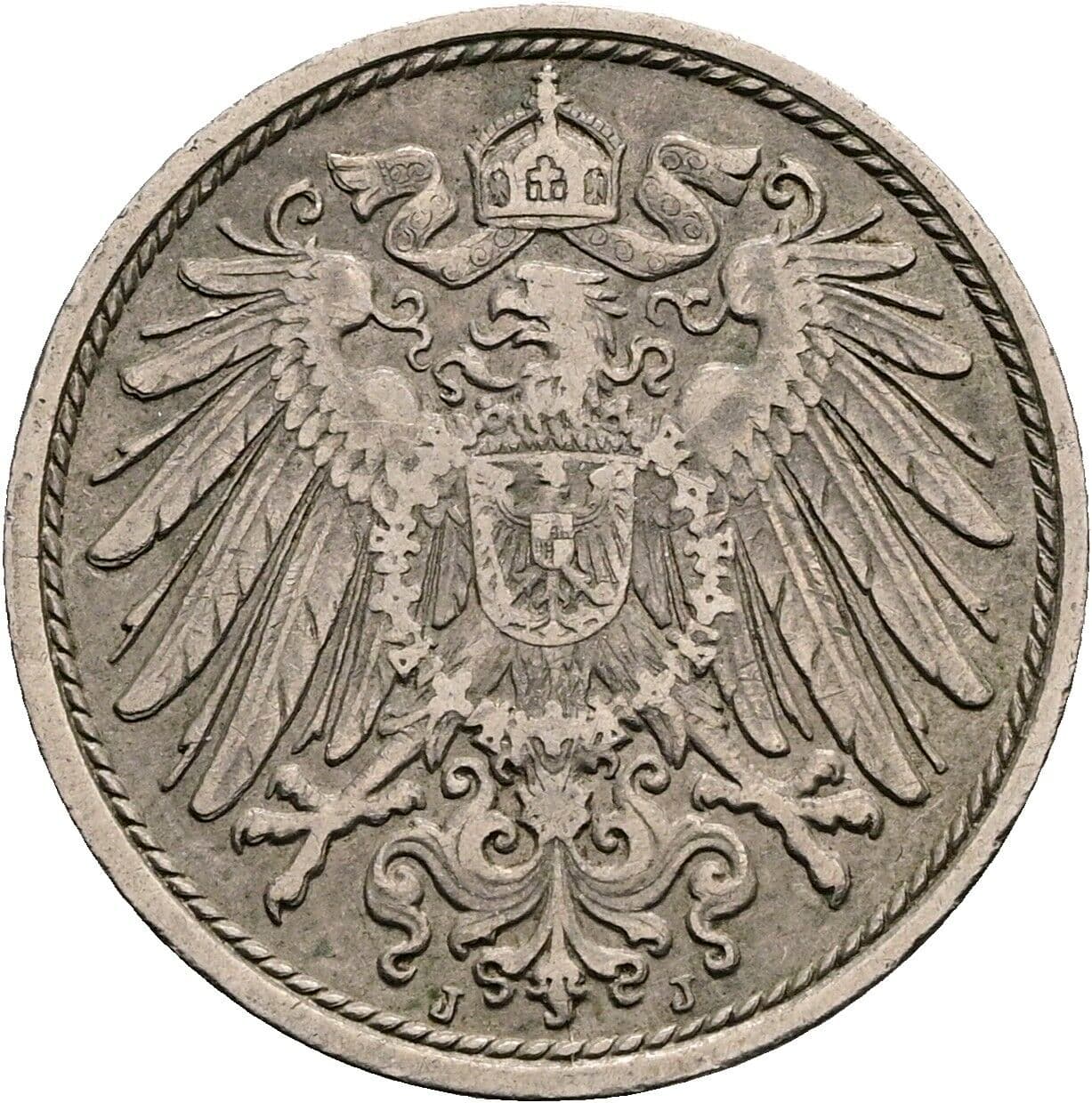 10 Pfennig 1911 J – Rückseite