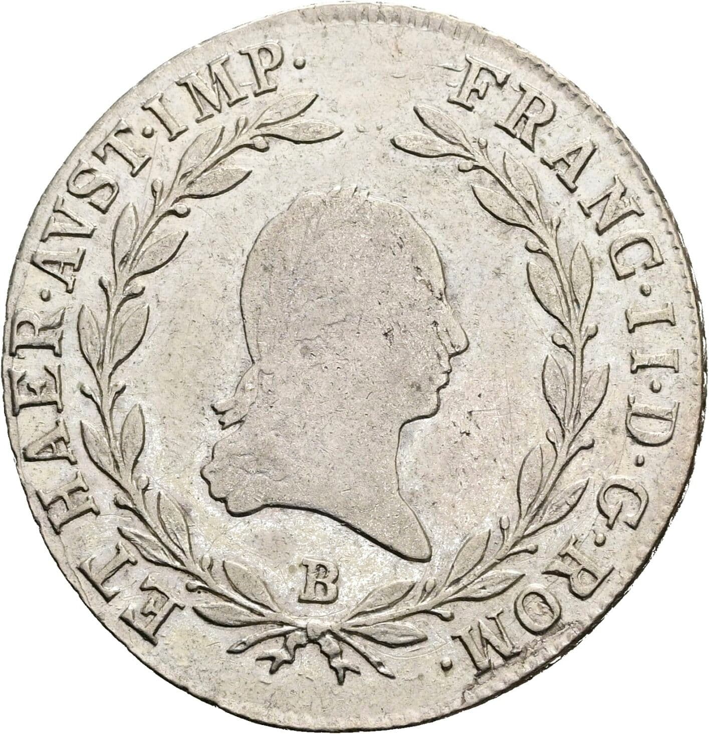 20 Kreuzer Franz II. 1806 B – Vorderseite