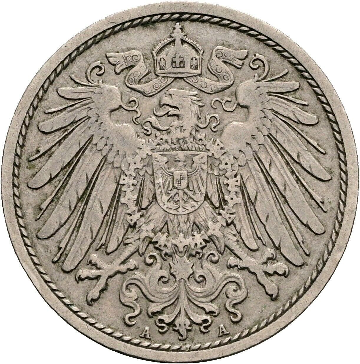 10 Pfennig 1906 A – Rückseite