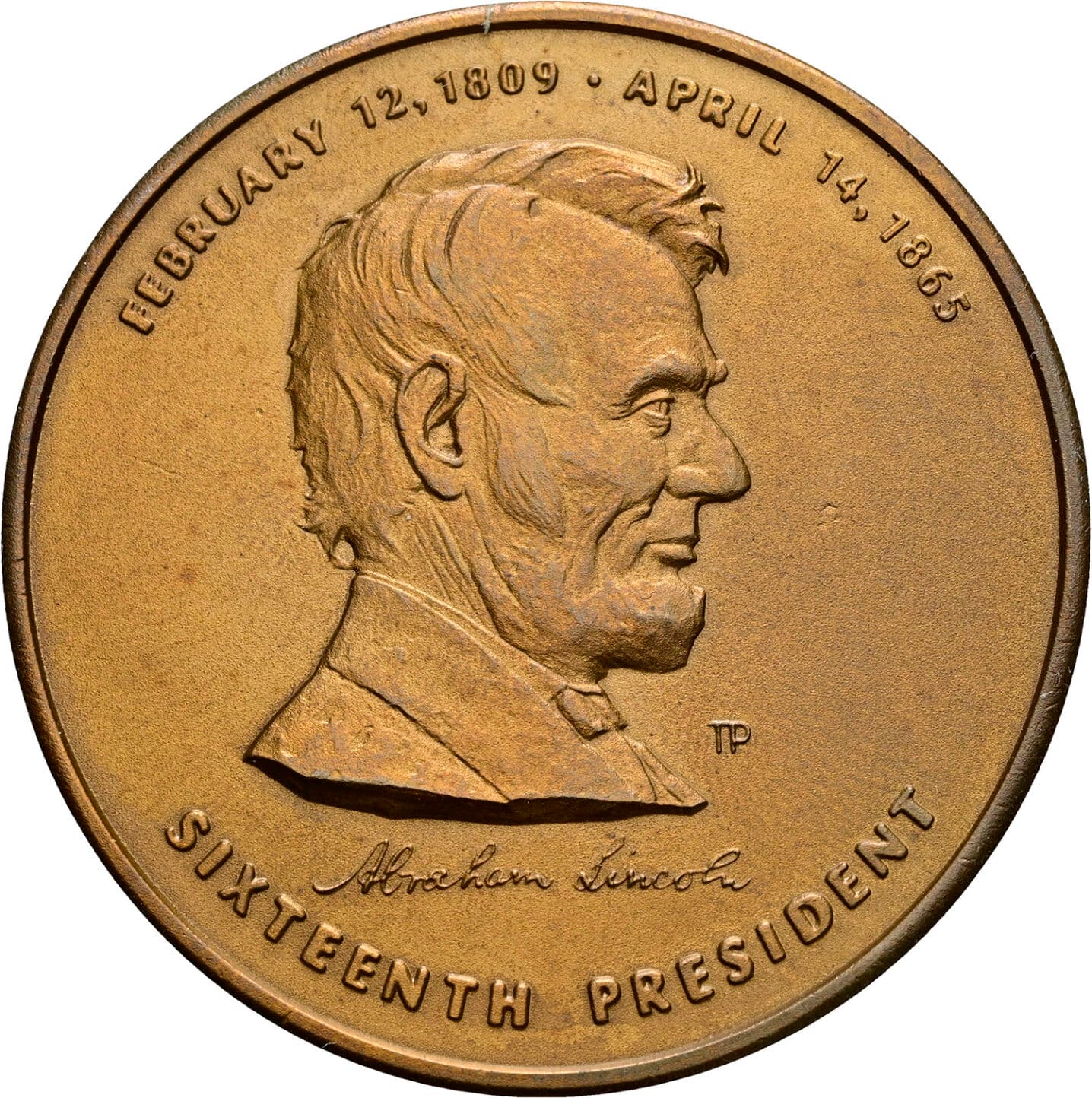 Moderne Kupfermedaille