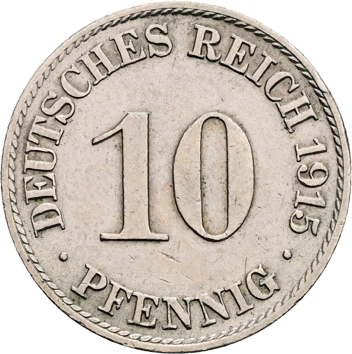 10 Pfennig 1915 A – Vorderseite
