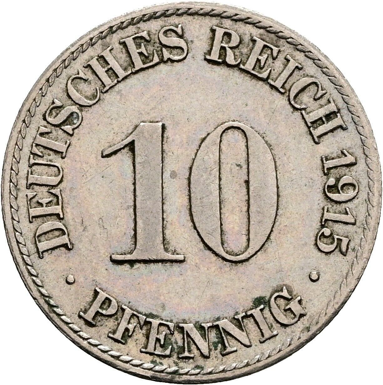 10 Pfennig 1915 A – Vorderseite