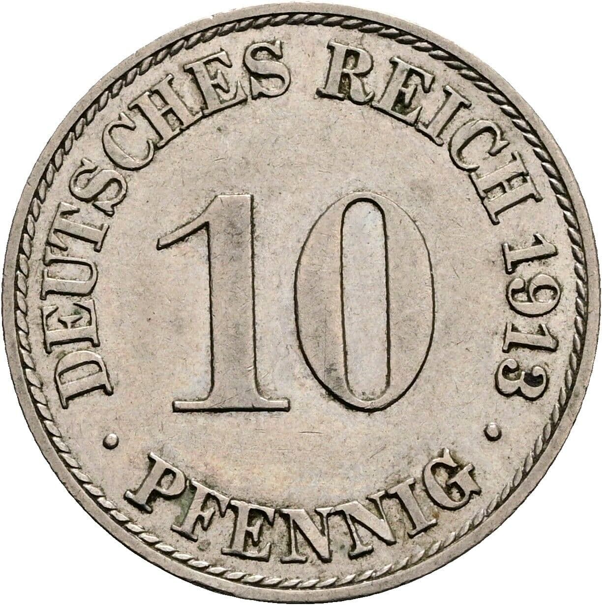 10 Pfennig 1913 A – Vorderseite