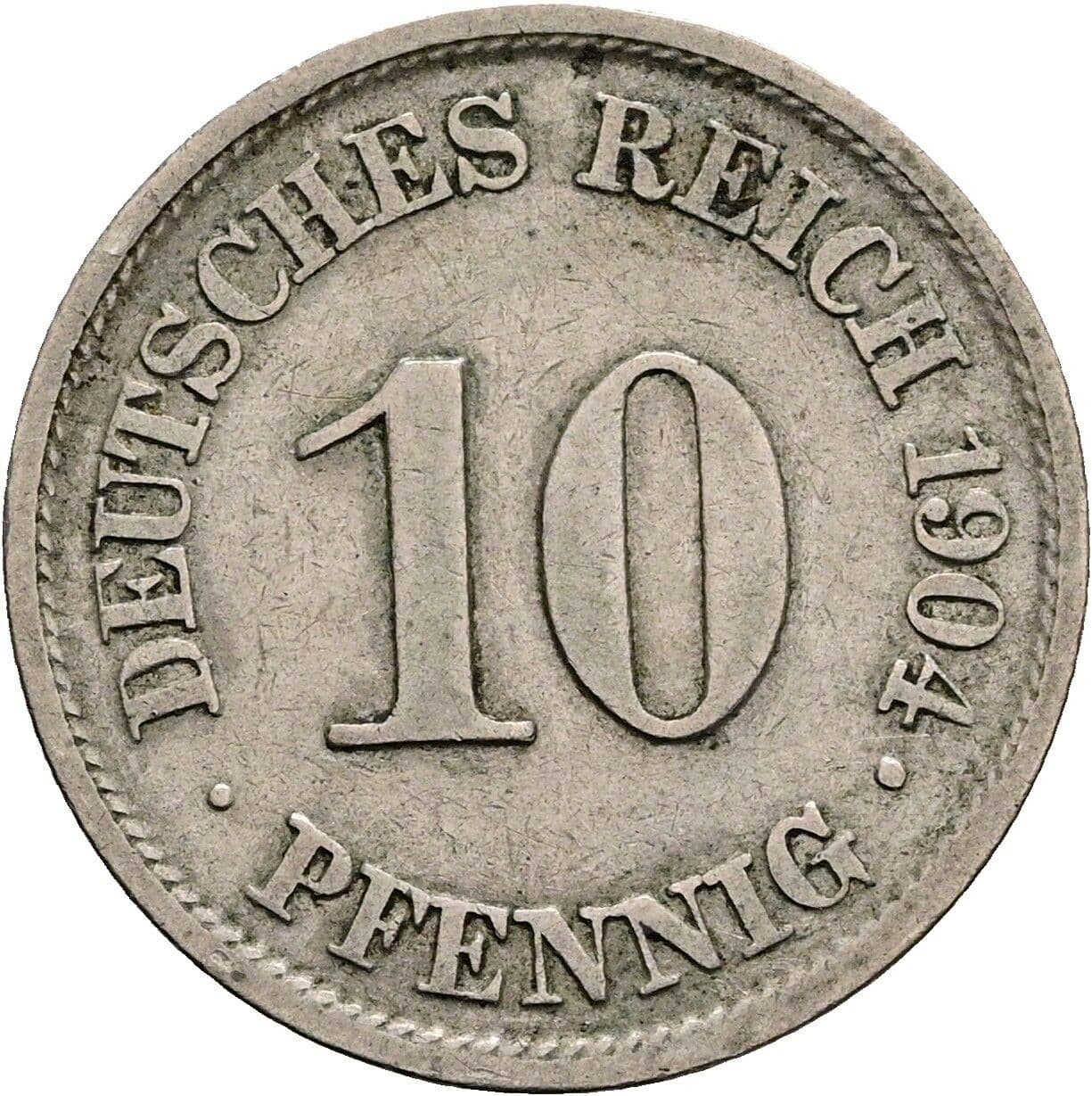 10 Pfennig 1904 A – Vorderseite