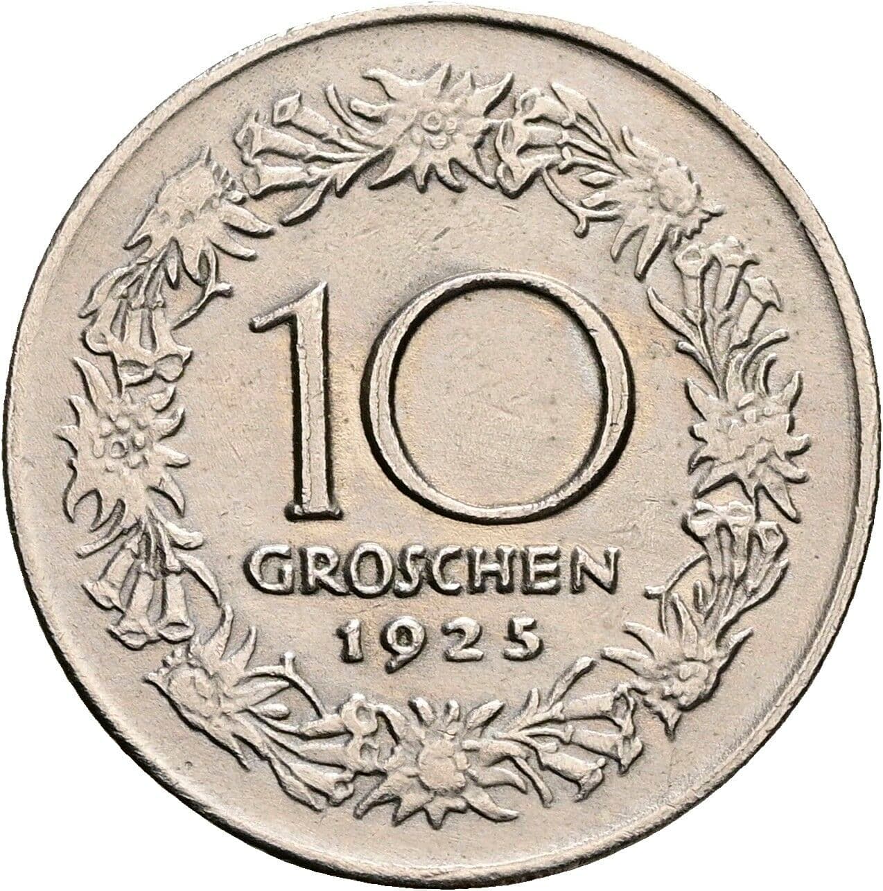 10 Groschen 1925 – Rückseite