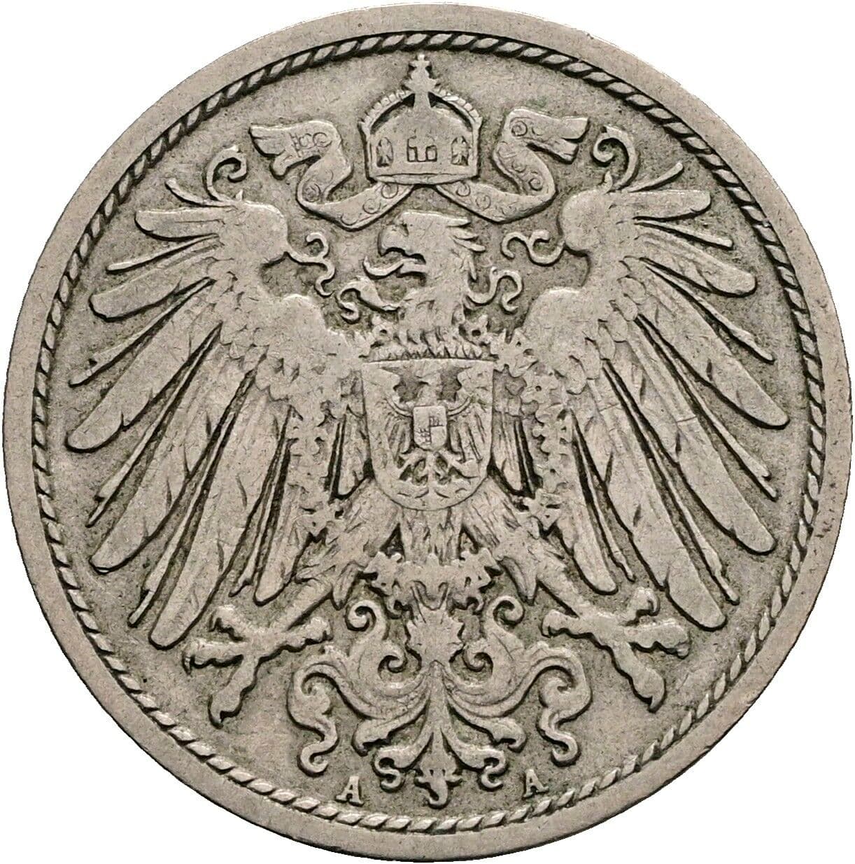 10 Pfennig 1906 E – Rückseite