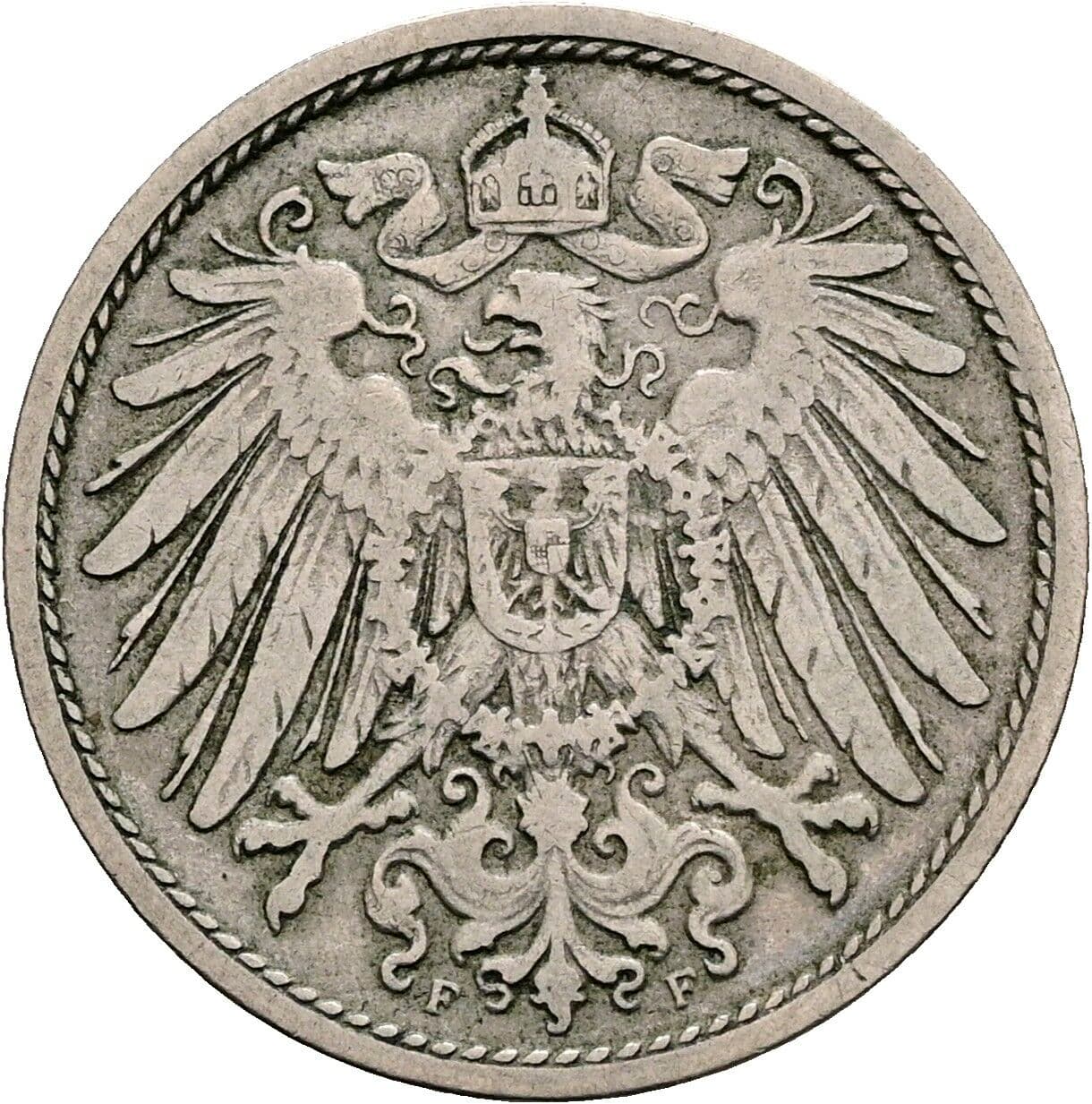 10 Pfennig 1901 F – Rückseite
