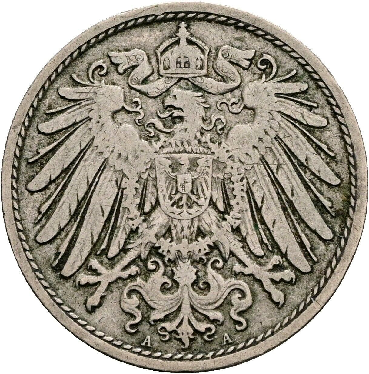 10 Pfennig 1900 A – Rückseite