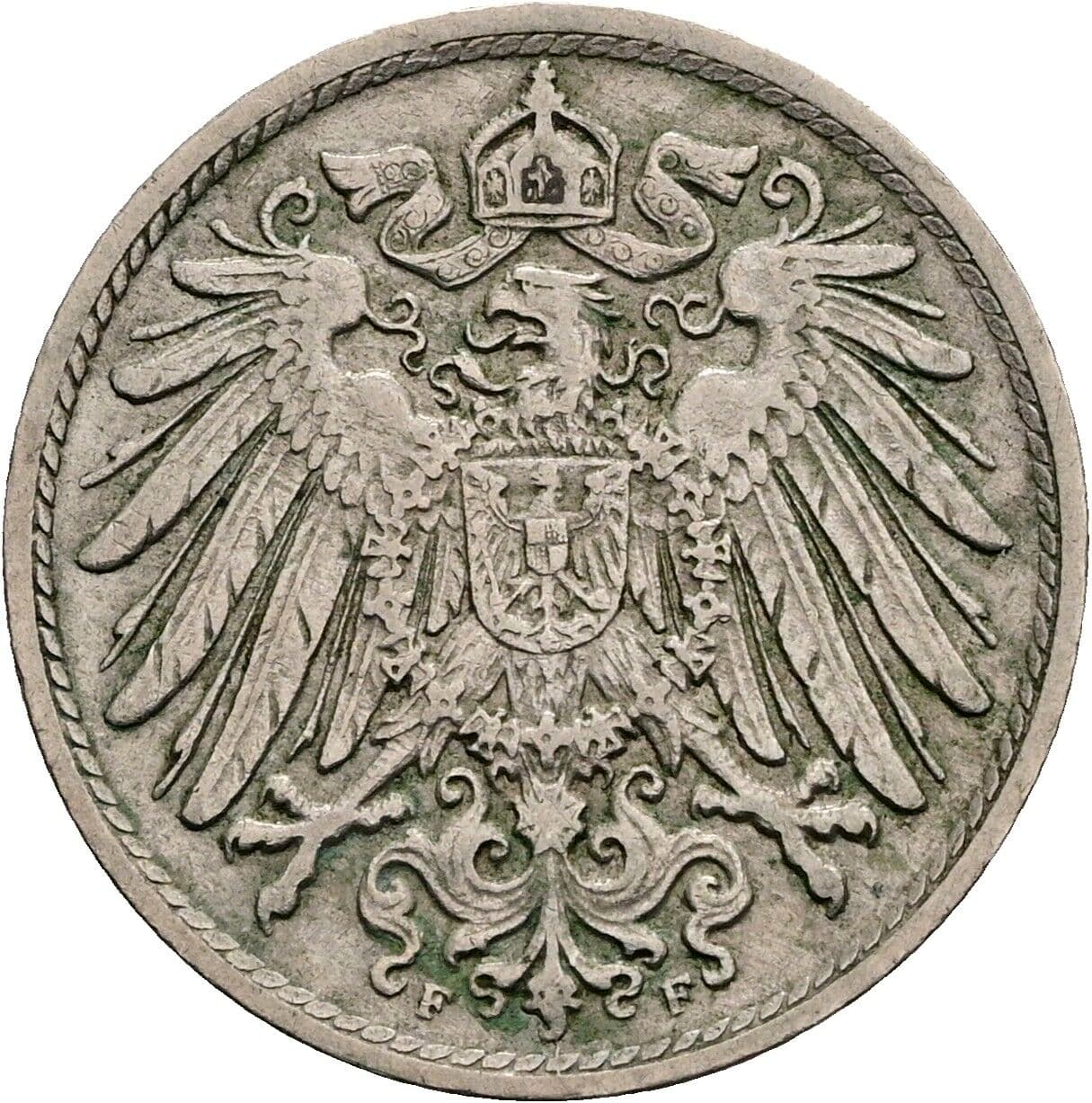 10 Pfennig 1912 F – Rückseite