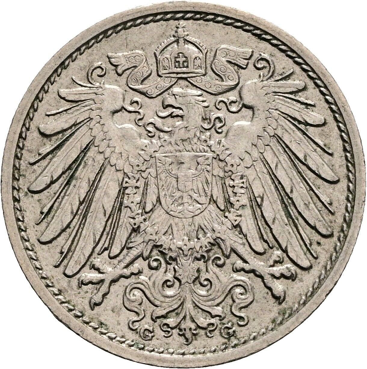10 Pfennig 1914 G – Rückseite