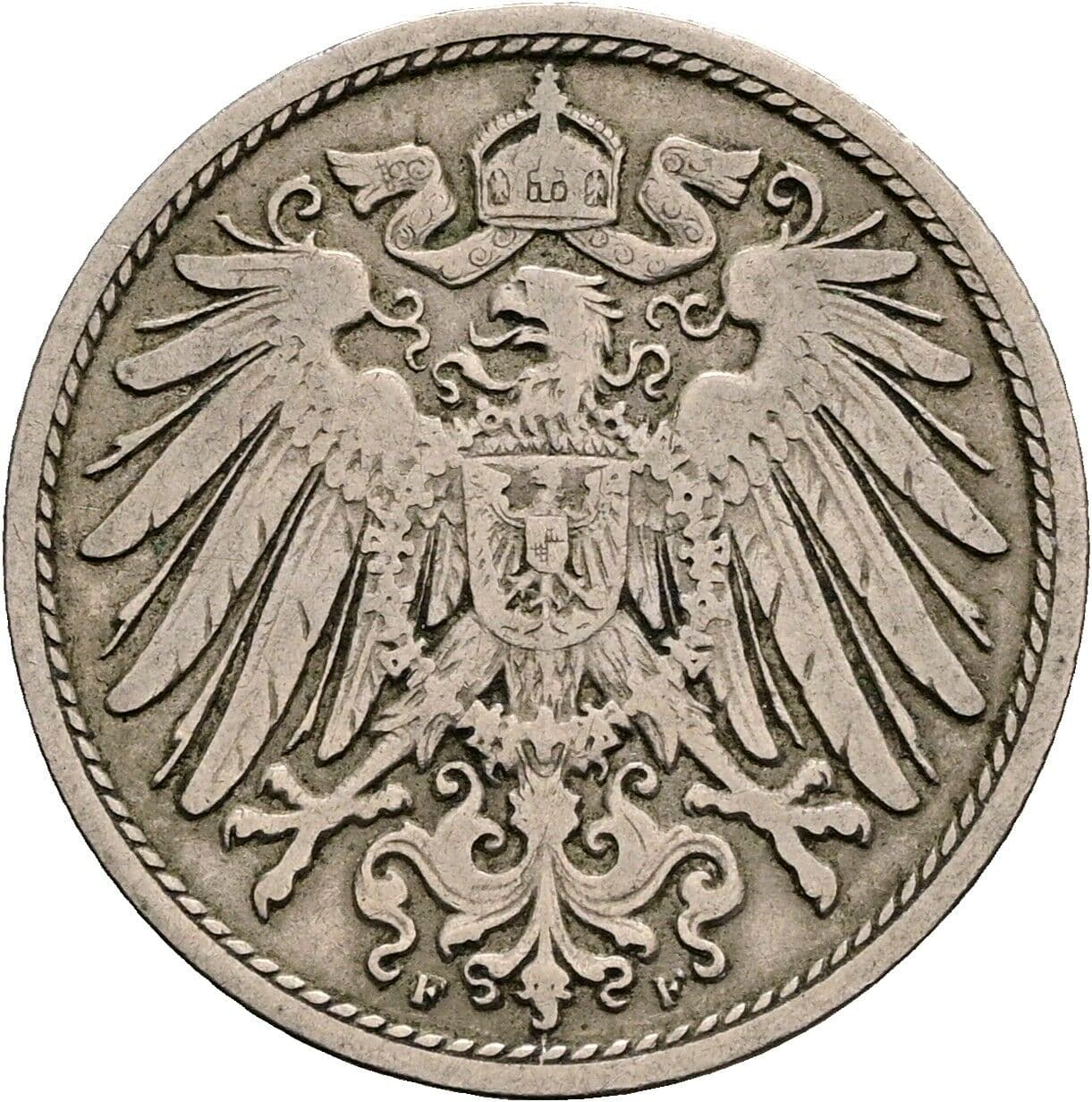 10 Pfennig 1893 F – Rückseite