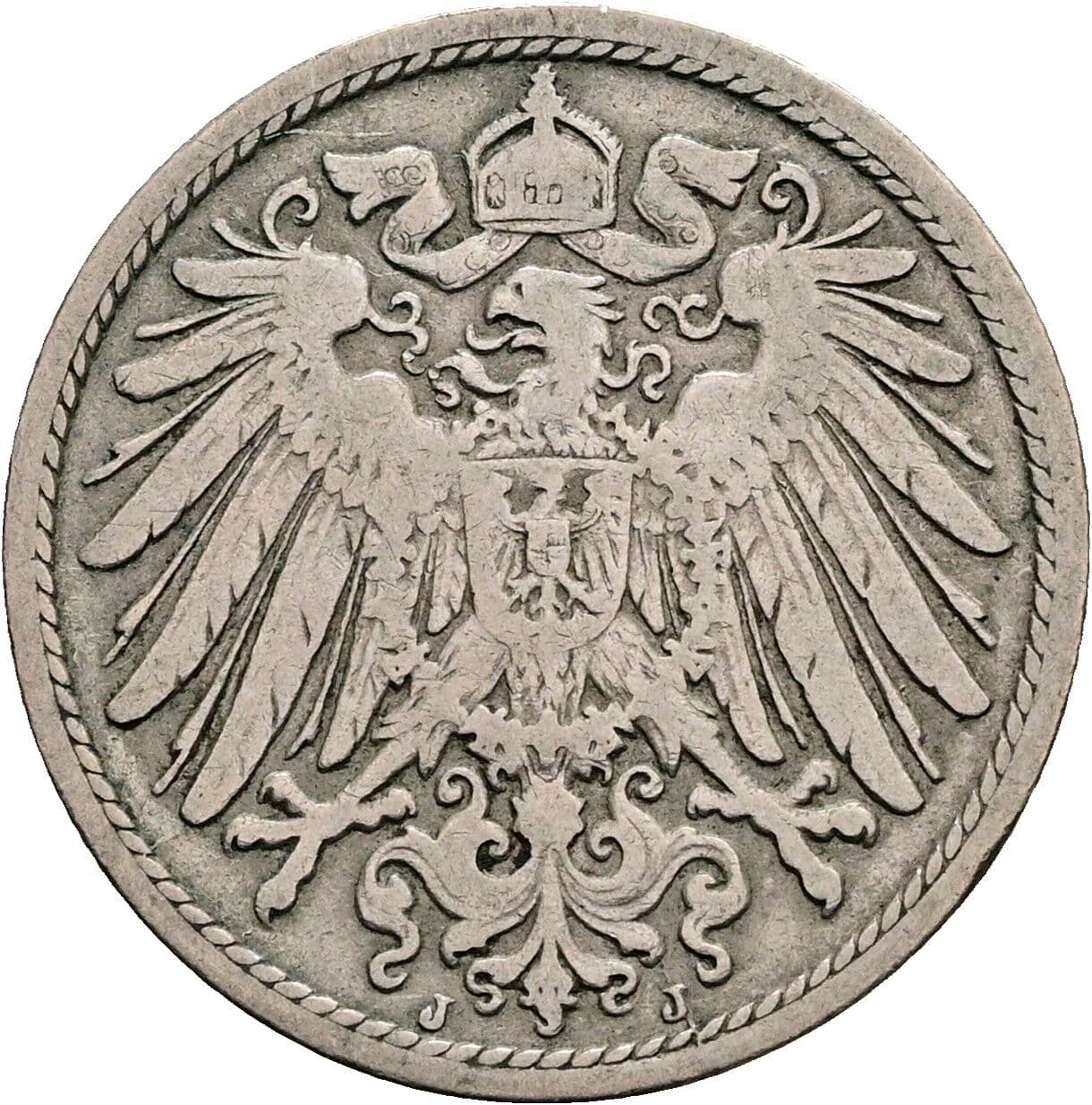 10 Pfennig 1903 J – Rückseite
