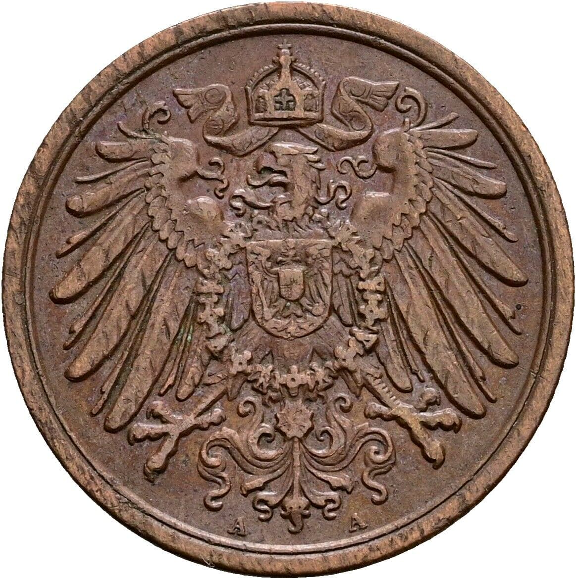 2 Pfennig 1912 A – Rückseite