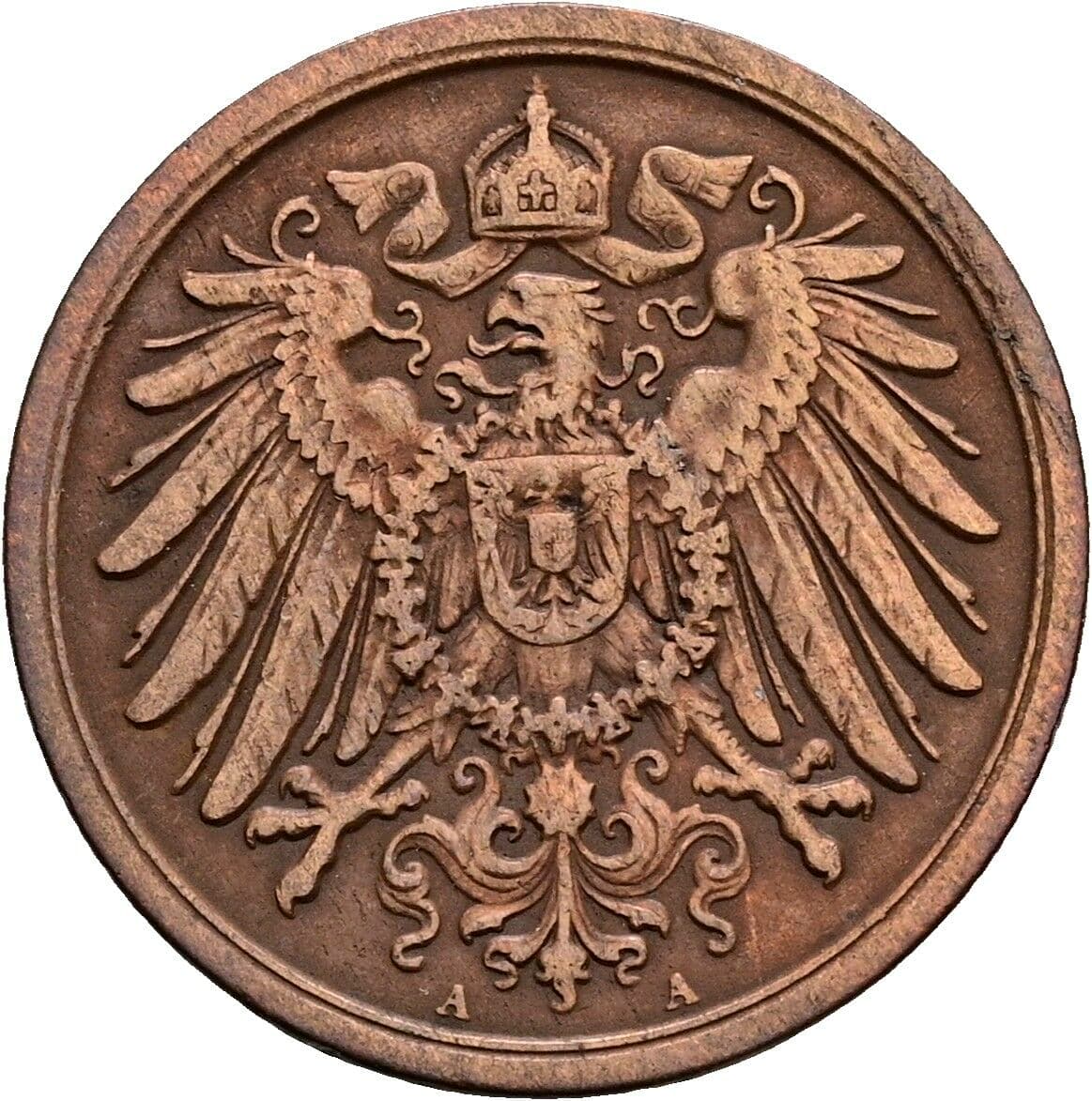 2 Pfennig 1907 A – Rückseite