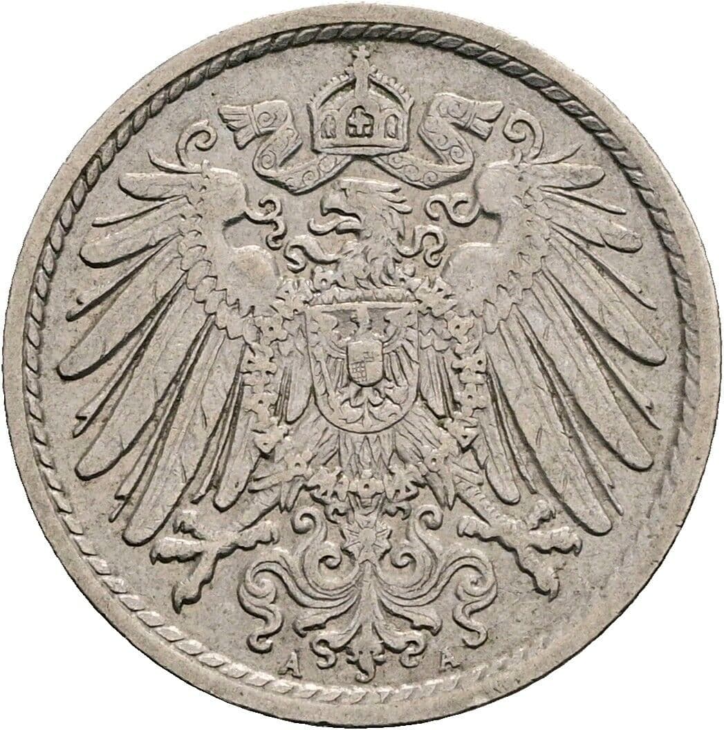 5 Pfennig 1899 A – Rückseite
