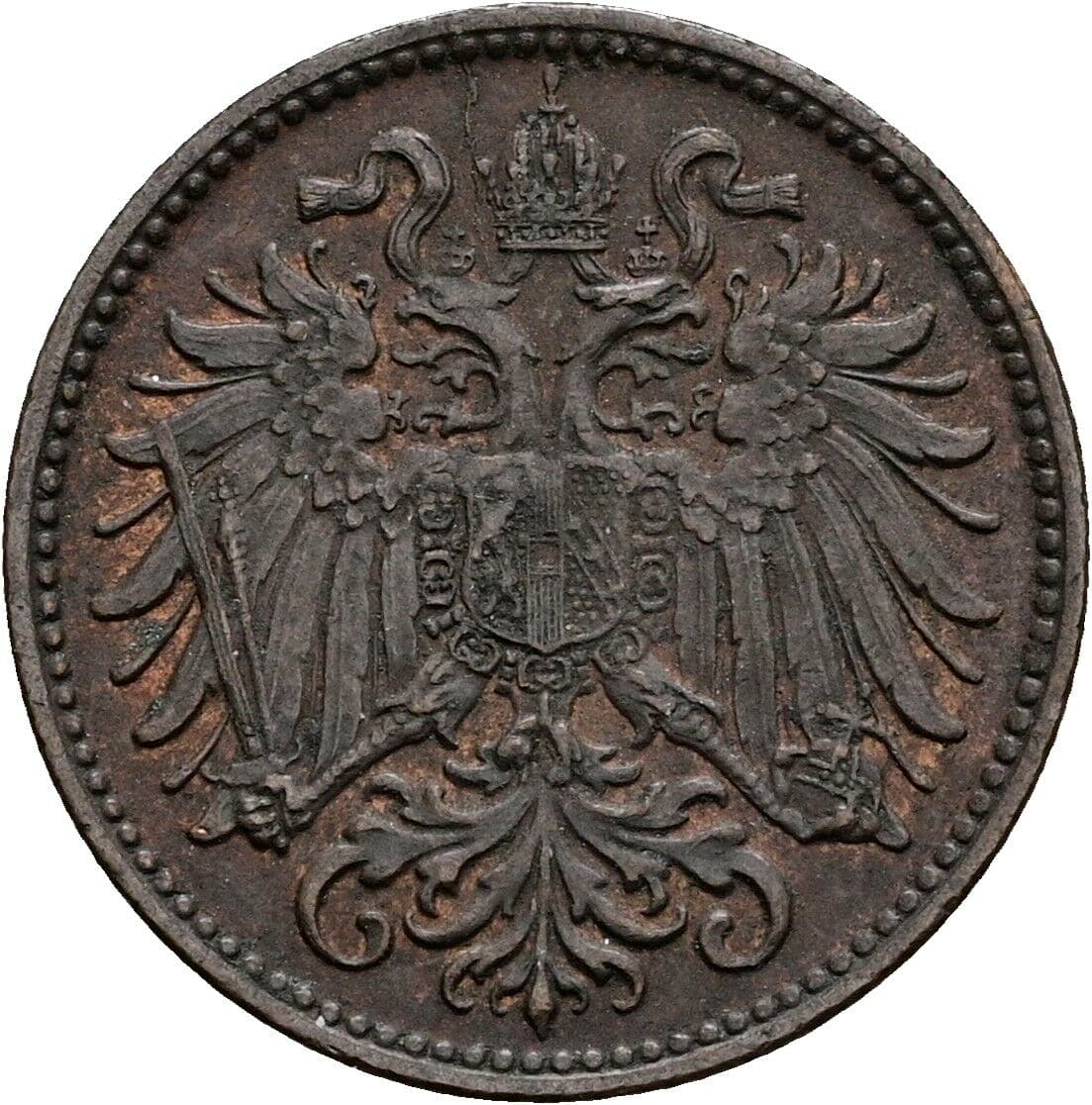 2 Heller Franz Joseph I. 1848-1916 1903 – Rückseite