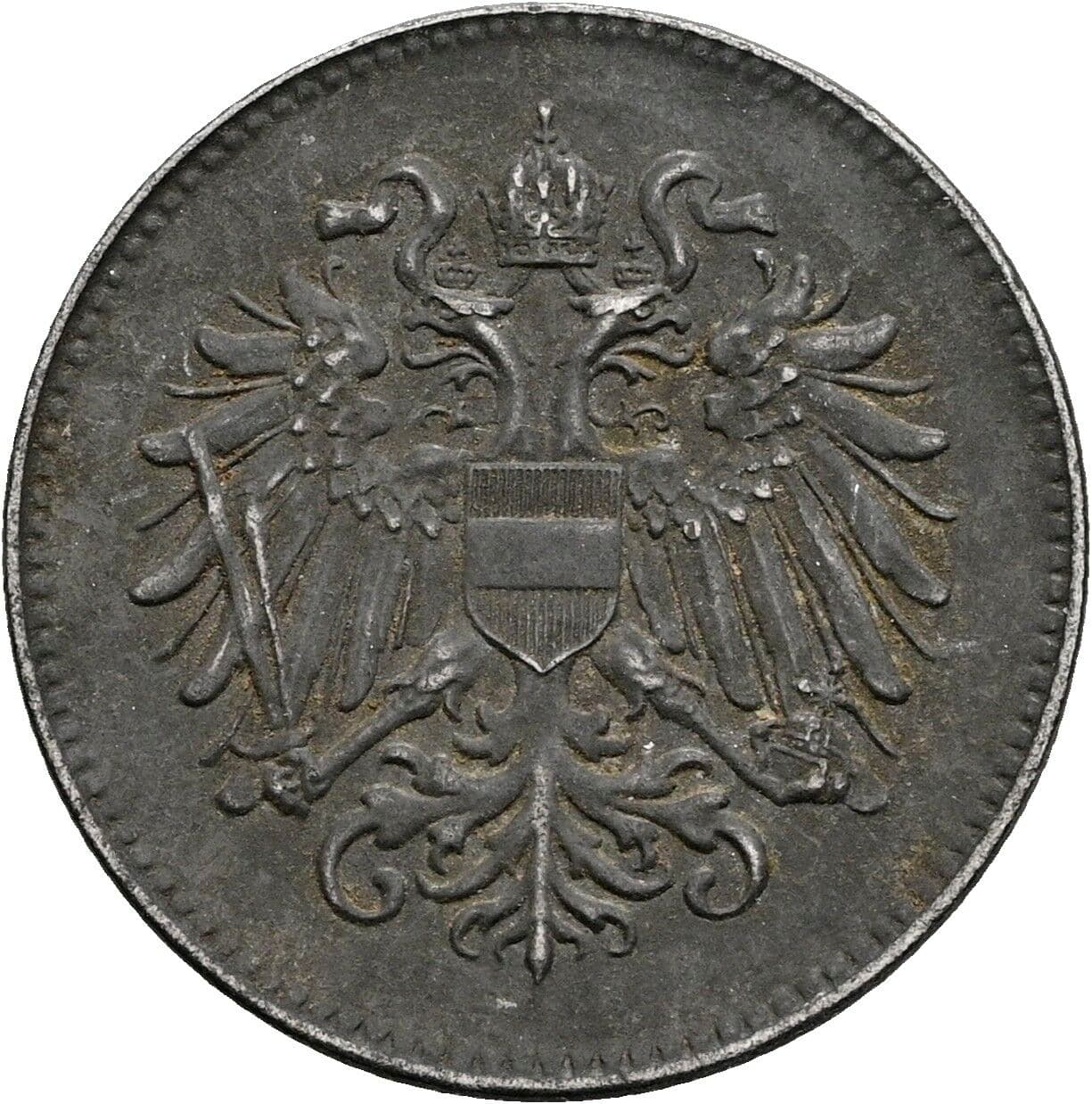 20 Heller Karl I. 1918 – Rückseite