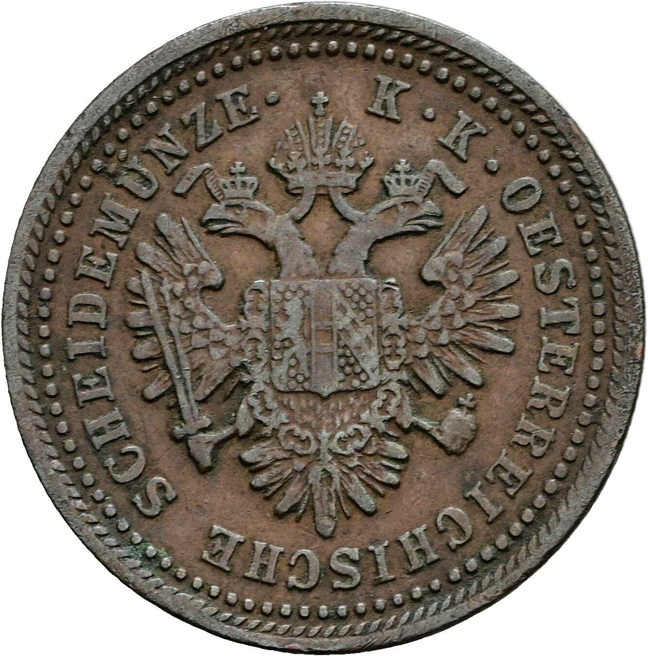 1 Kreuzer Franz Joseph I. 1848-1916 1851 A – Rückseite