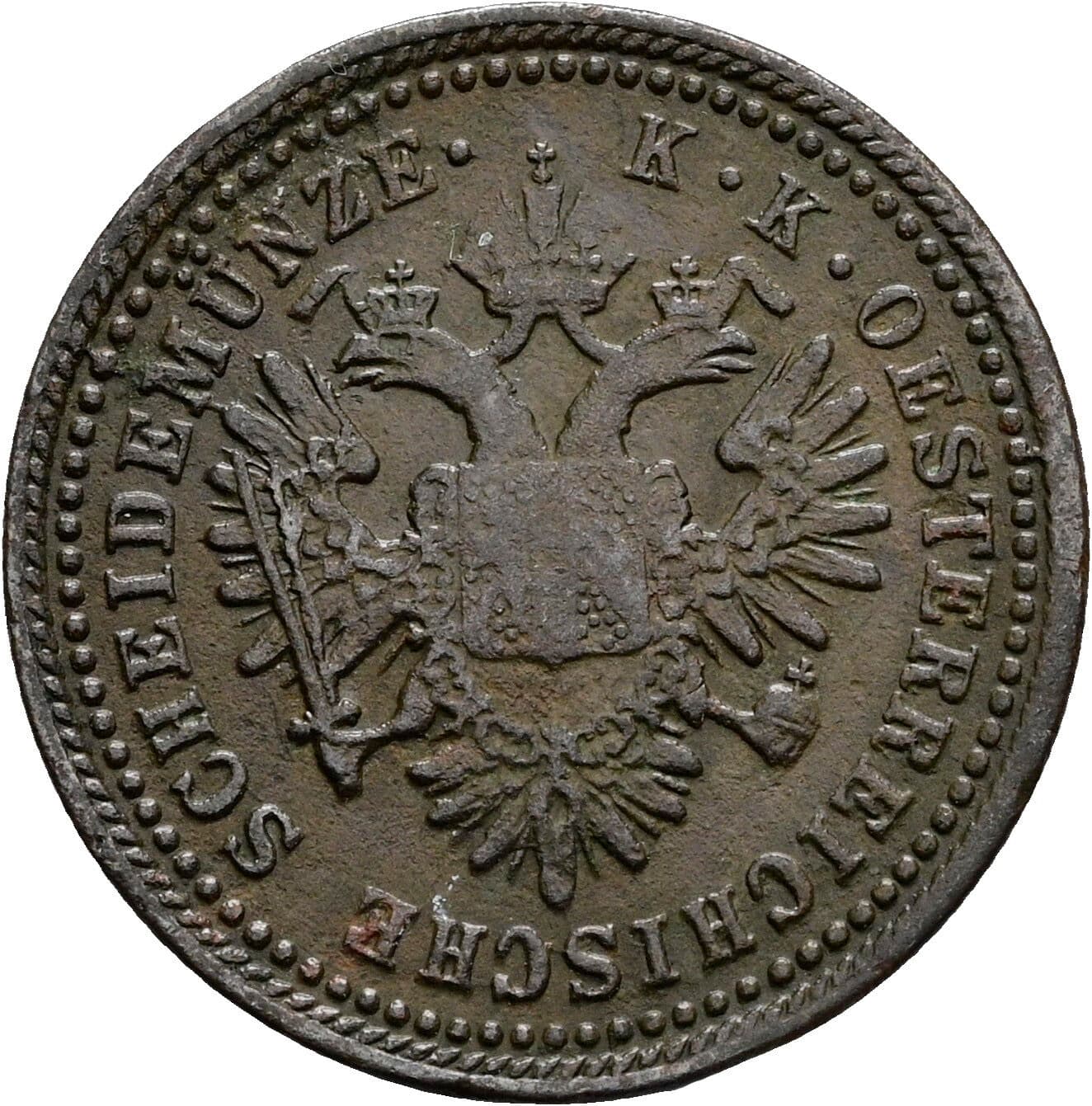 1 Kreuzer Franz Joseph I. 1848-1916 1851 A – Rückseite