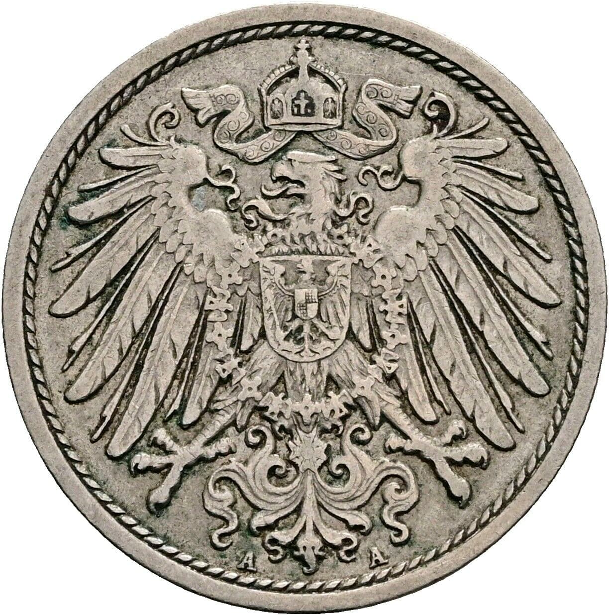 10 Pfennig 1911 A – Rückseite