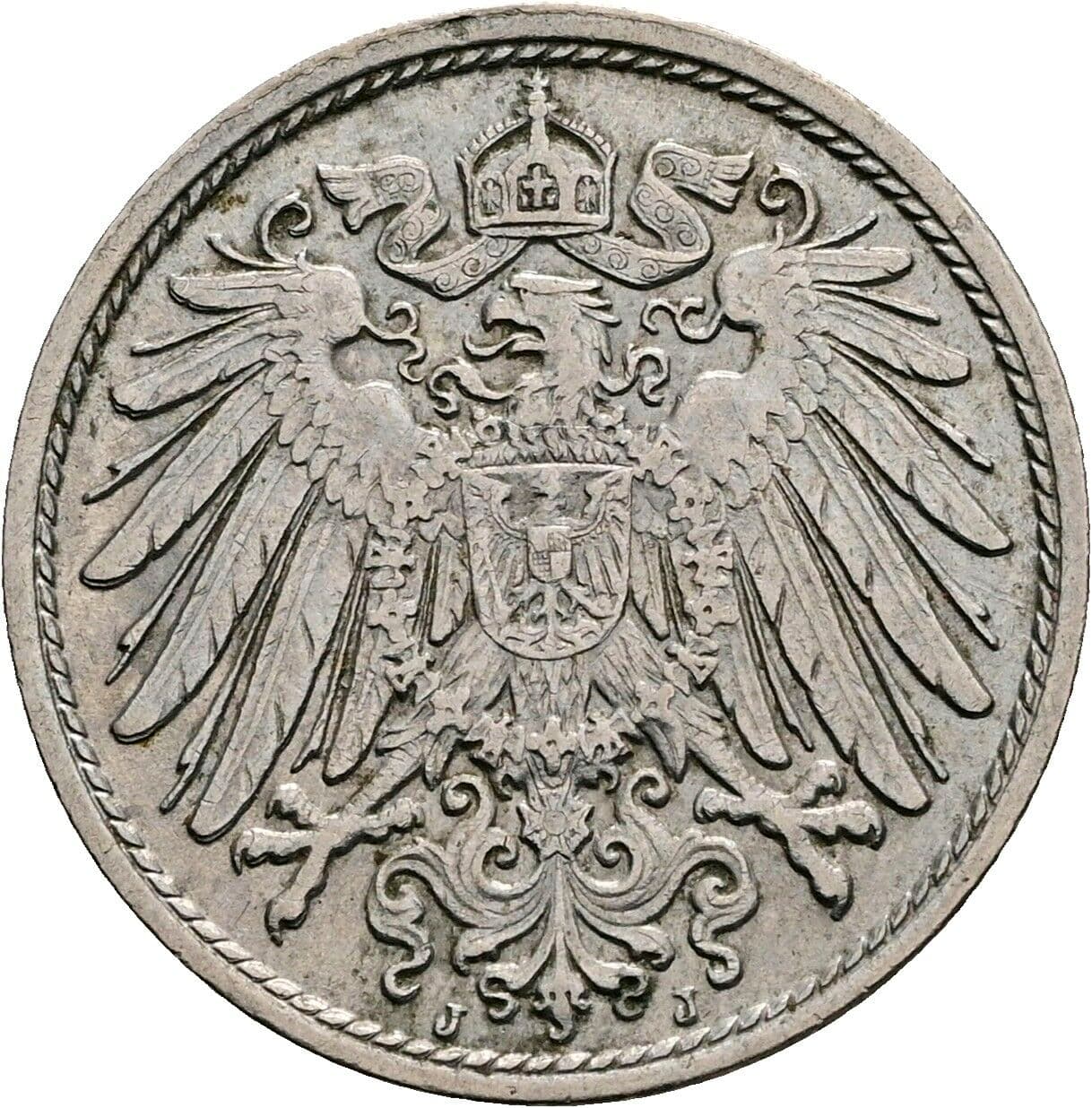 10 Pfennig 1913 J – Rückseite