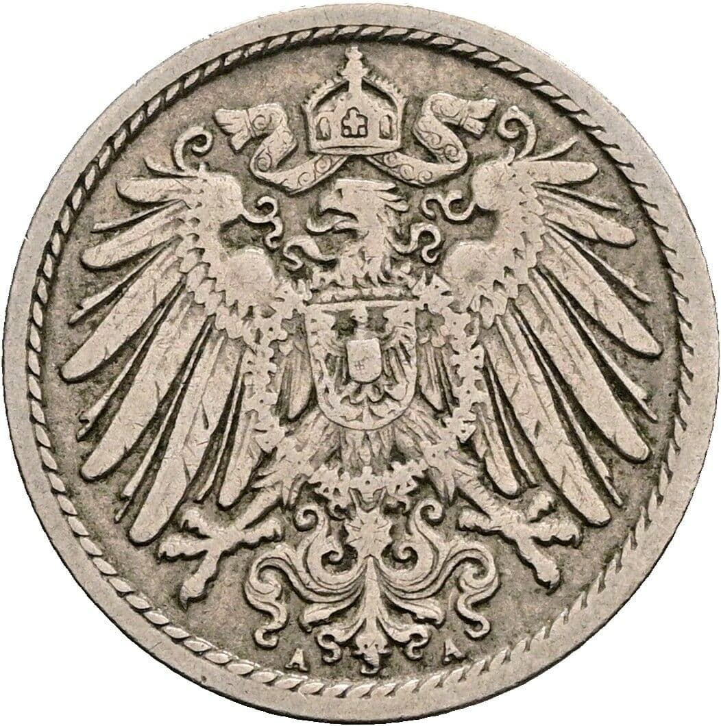 5 Pfennig 1906 A – Rückseite
