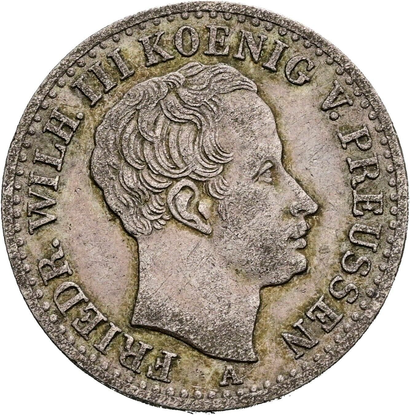 1/6 Taler Friedrich Wilhelm III. (1797-1840) 1840 A – Vorderseite