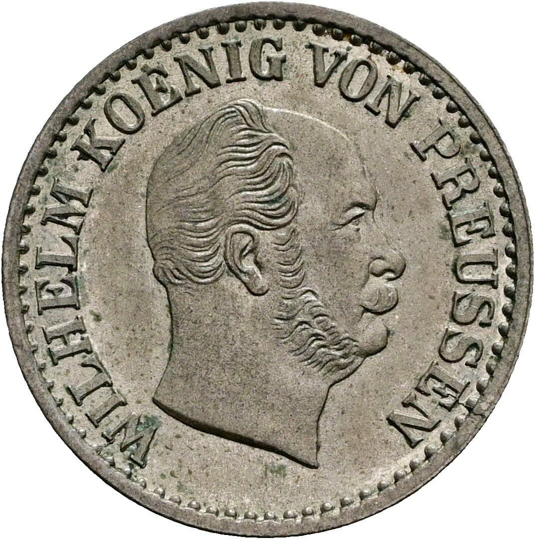 1 Silbergroschen Wilhelm I. 1861-1888 1872 A – Vorderseite