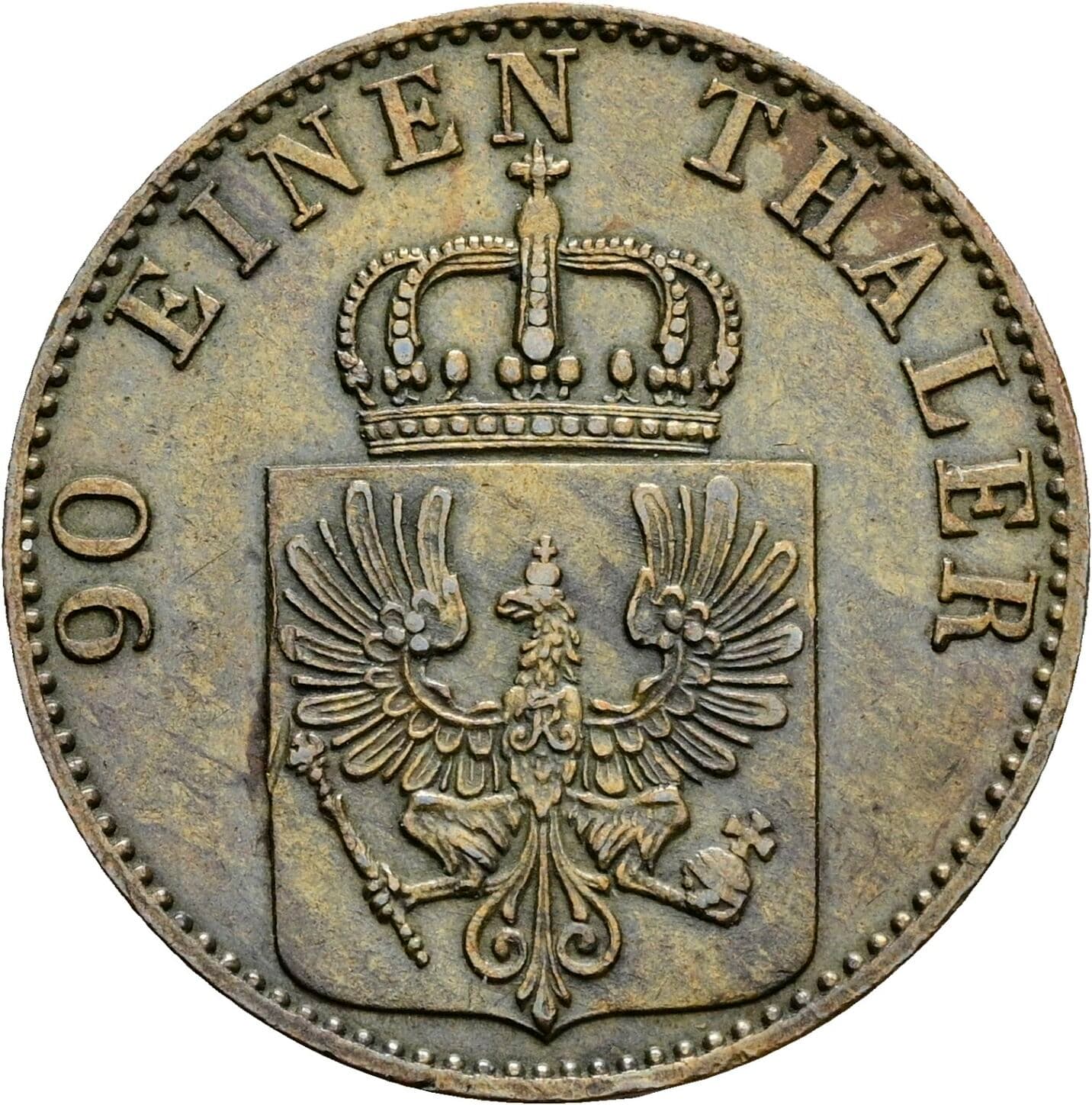 4 Pfennige 1862 A – Rückseite
