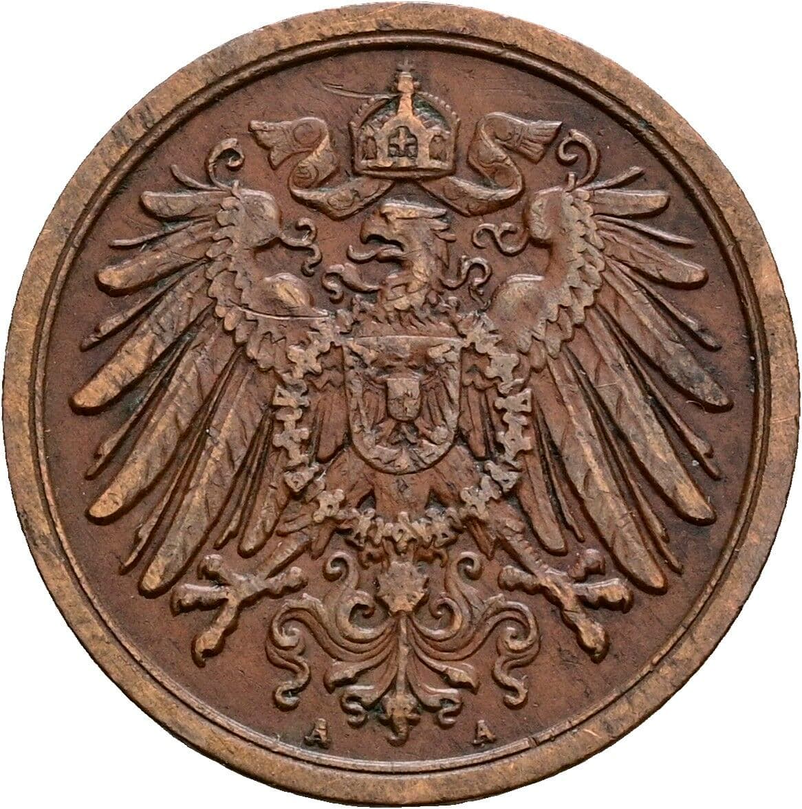 2 Pfennig 1910 A – Rückseite