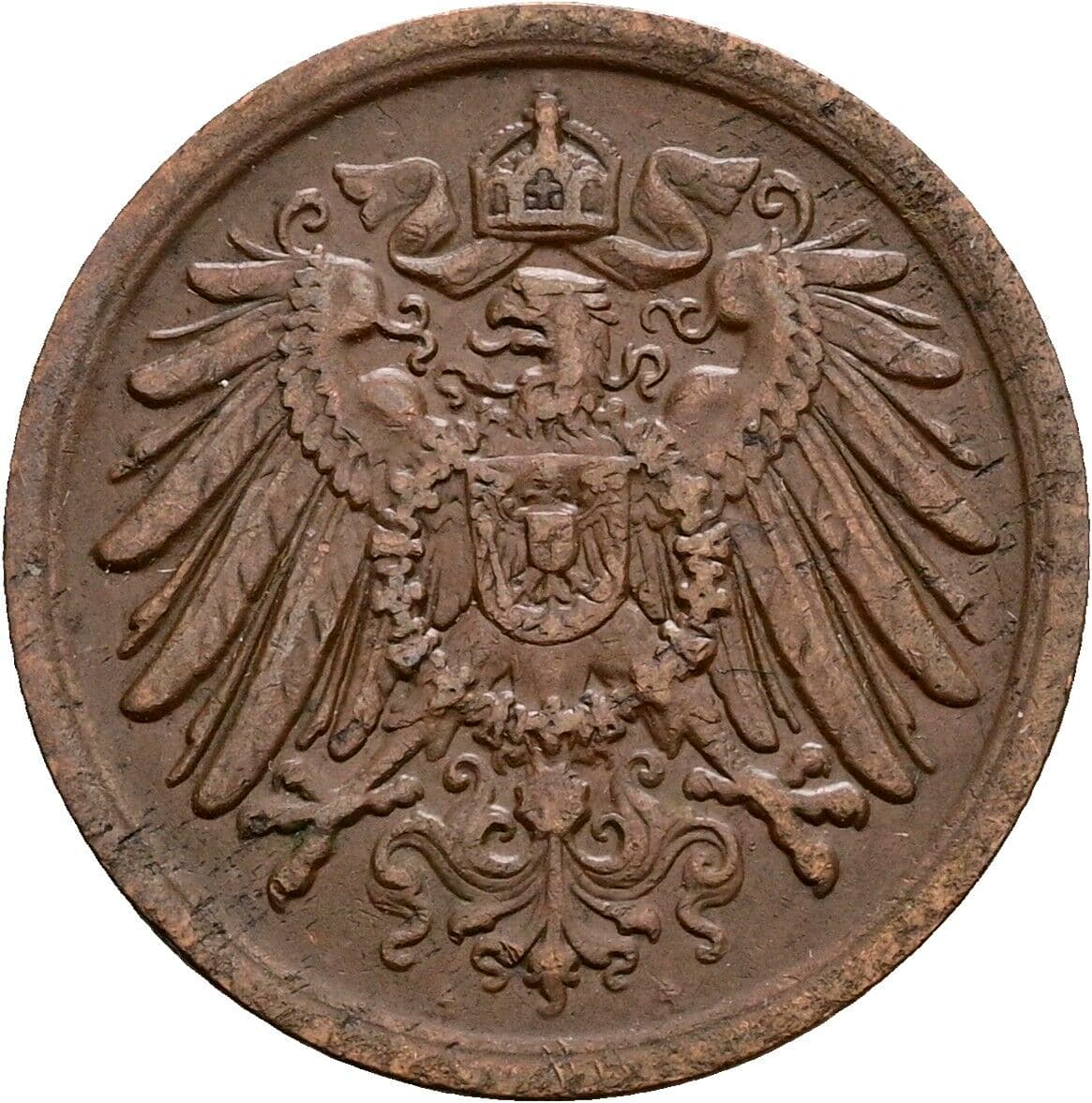 2 Pfennig 1912 A – Rückseite