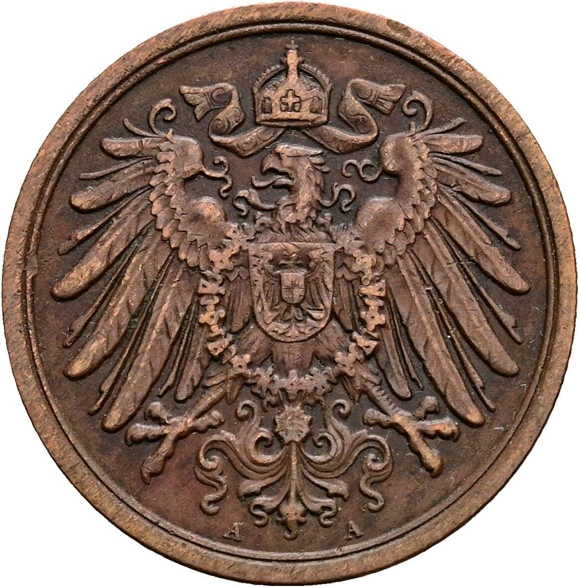 2 Pfennig 1912 A – Rückseite