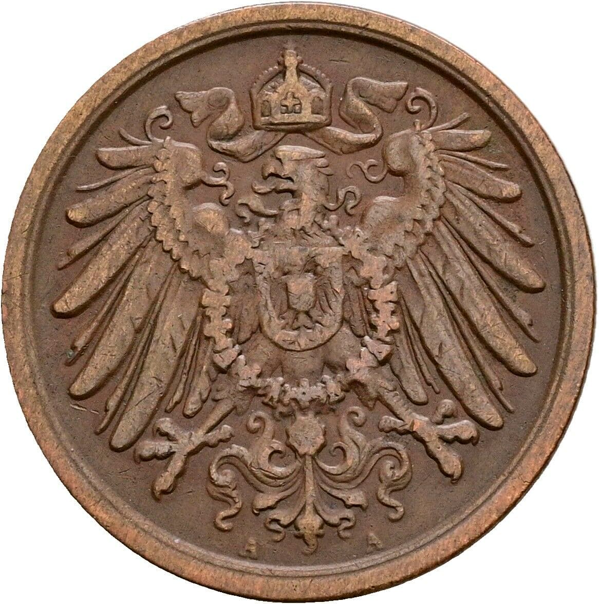 2 Pfennig 1911 A – Rückseite