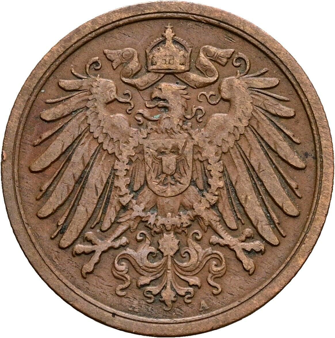 2 Pfennig 1906 A – Rückseite
