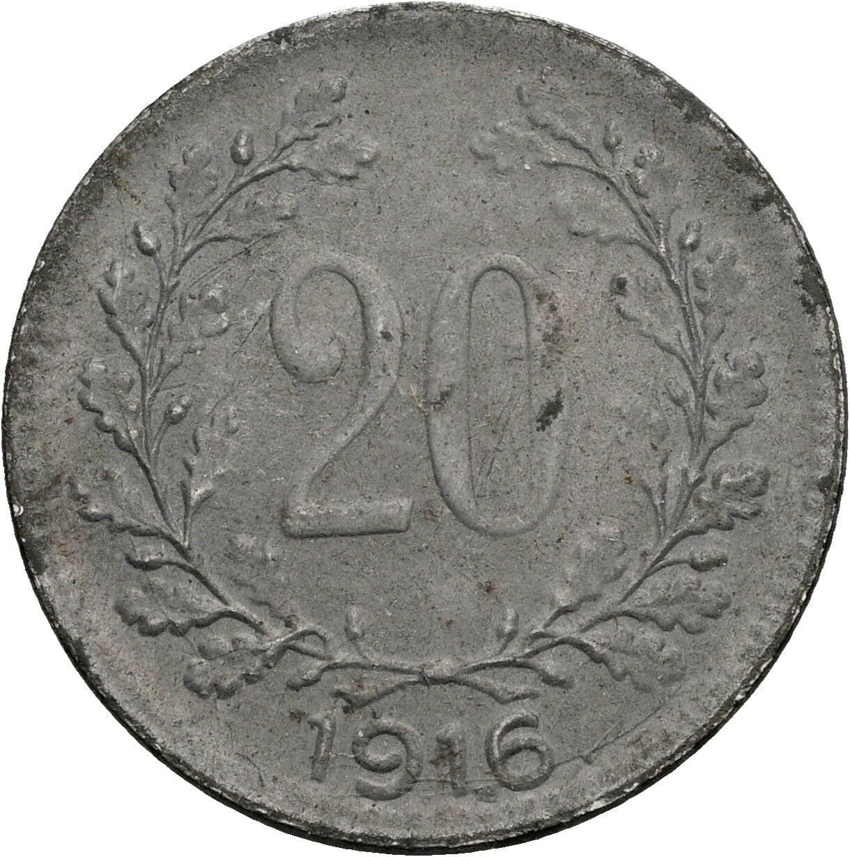 20 Heller Franz Joseph I. 1848-1916 1916 – Vorderseite