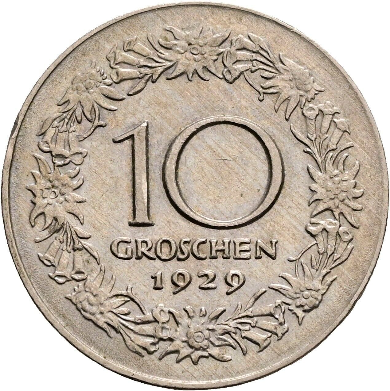 10 Groschen 1929 – Rückseite