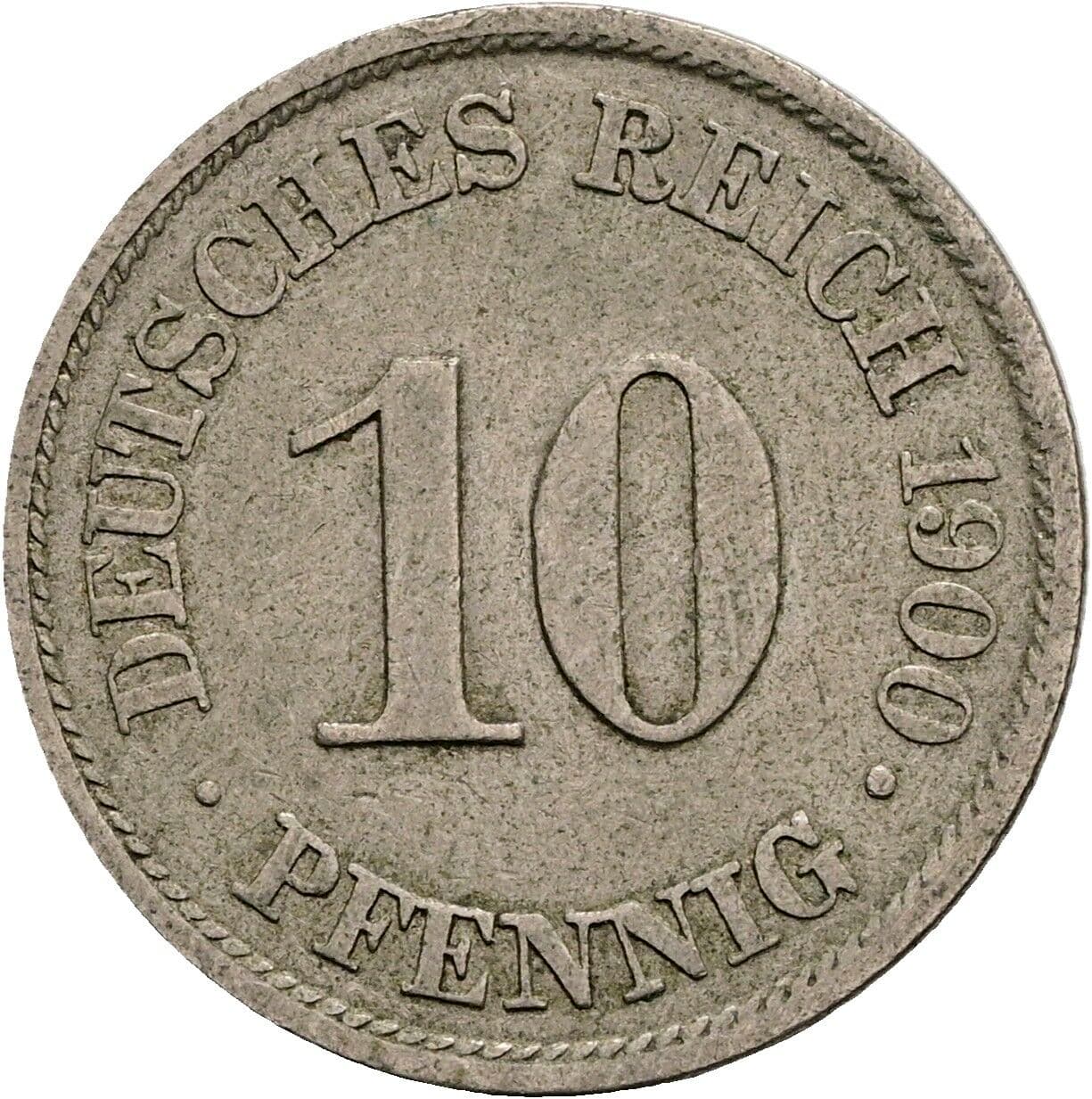 10 Pfennig 1900 A – Vorderseite