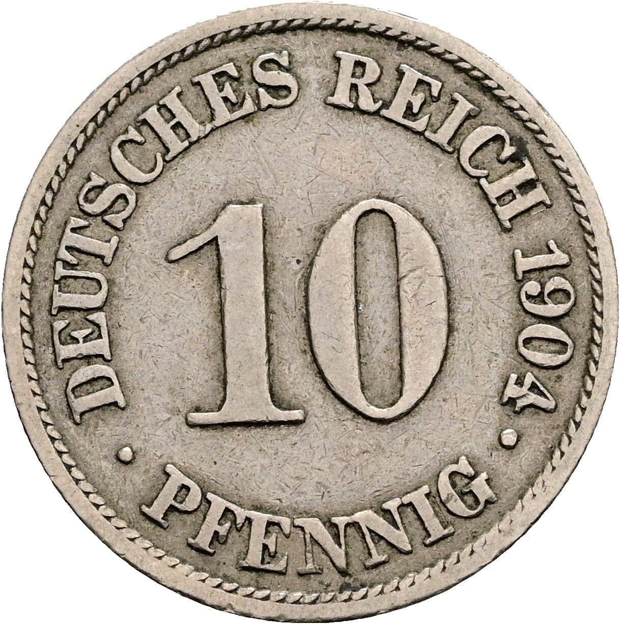 10 Pfennig 1904 A – Vorderseite