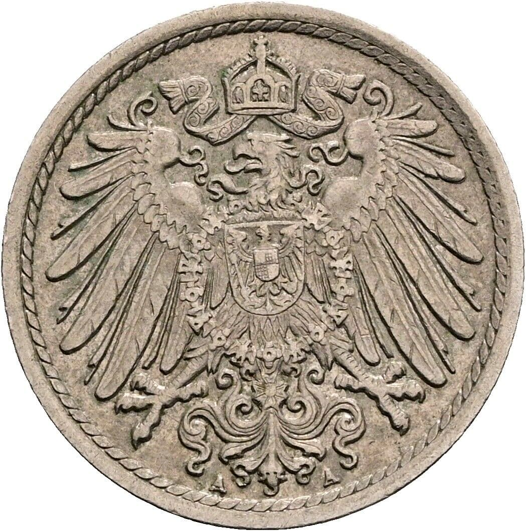 5 Pfennig 1914 A – Rückseite