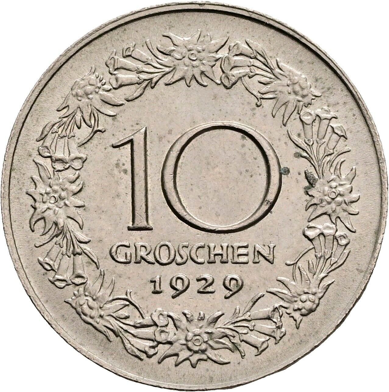 10 Groschen 1929 – Rückseite