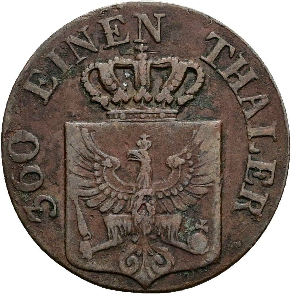 1 Pfenning 1837 A – Rückseite
