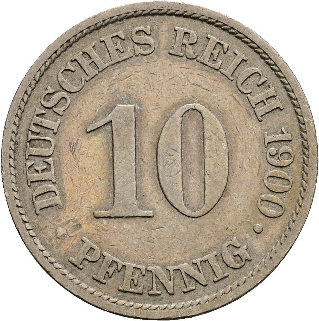 10 Pfennig 1900 A – Vorderseite