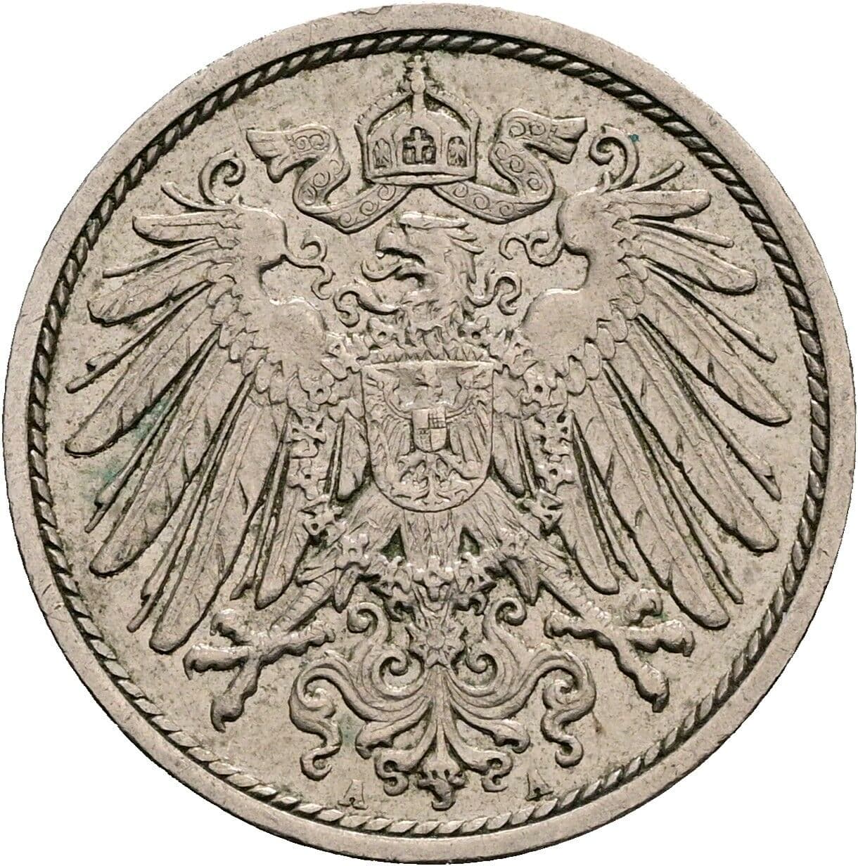 10 Pfennig 1914 A – Rückseite
