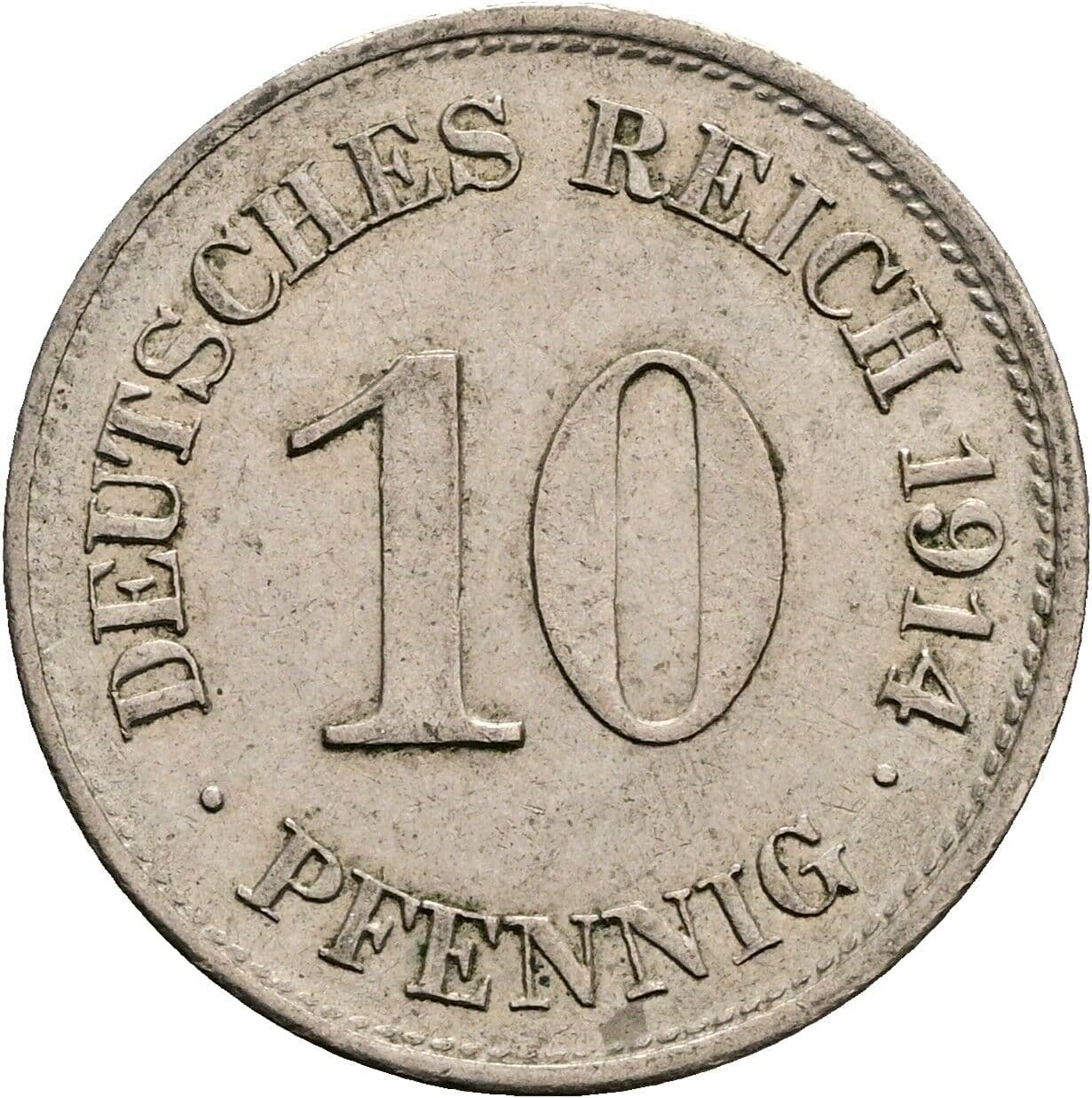 10 Pfennig 1914 E – Vorderseite