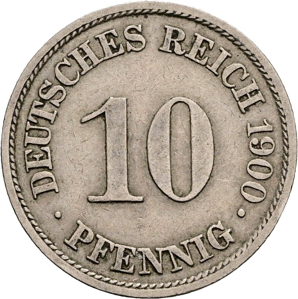 10 Pfennig 1900 A – Vorderseite
