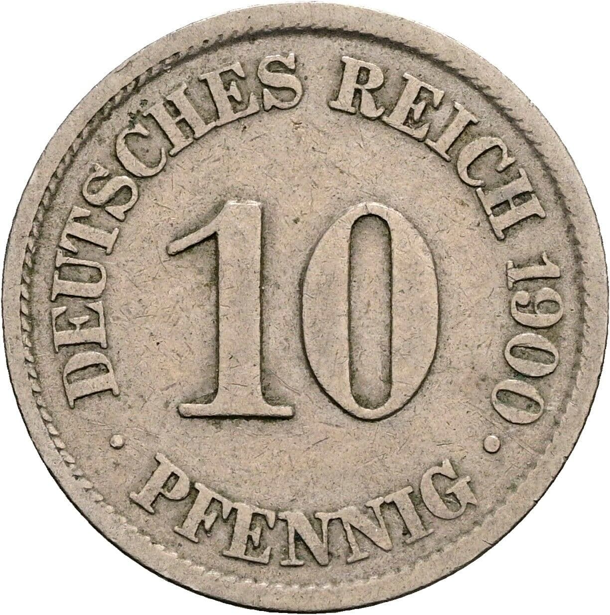 10 Pfennig 1900 A – Vorderseite