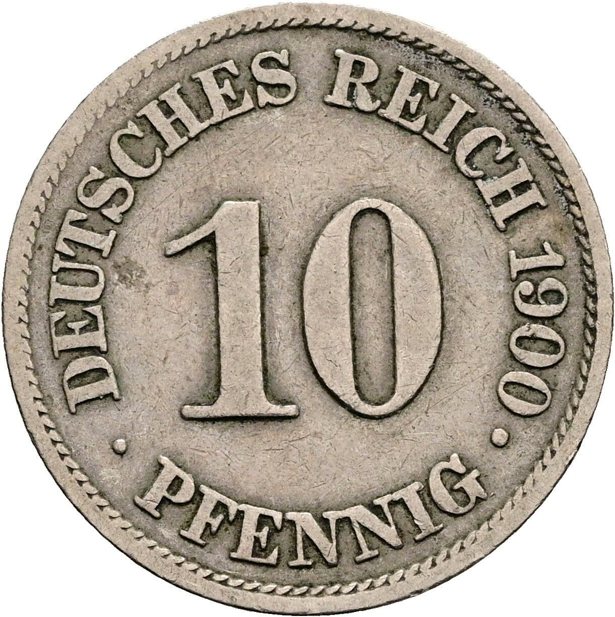 10 Pfennig 1900 A – Vorderseite